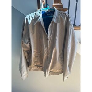 chaps khaki jacket 2xl full‎ zip